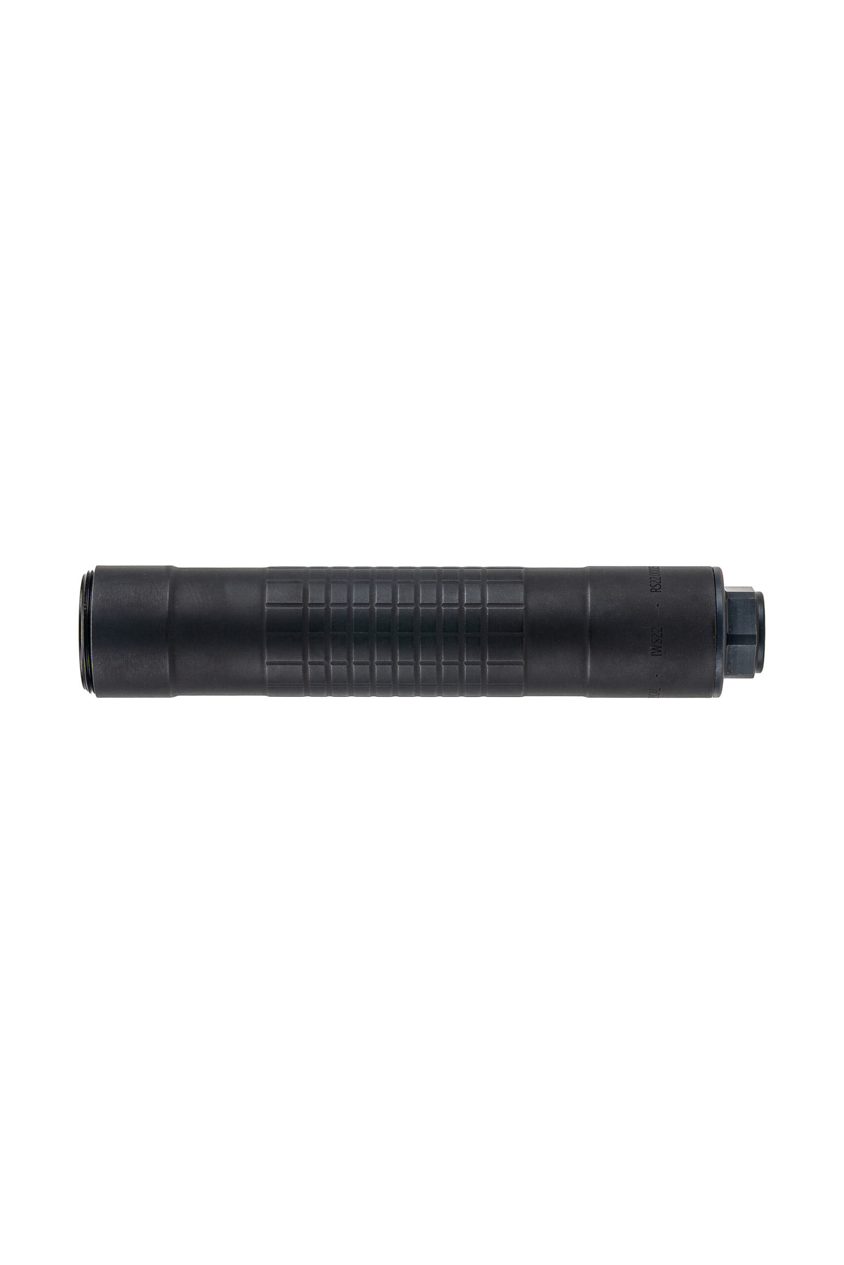 Black cylindrical tool with textured grip