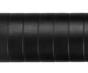 Black cylindrical object with textured surface