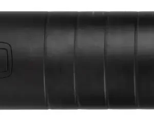 Black cylindrical suppressor for firearms