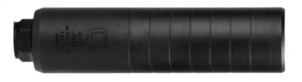 Black cylindrical suppressor for firearms