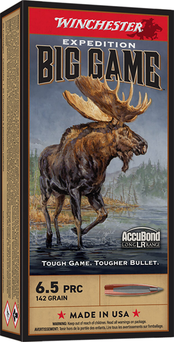 Winchester Big Game ammunition box with moose design.