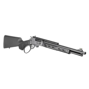 Side view of a modern rifle.