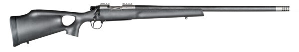 Side view of a sleek carbon fiber rifle.