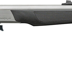 CVA PR2117S Wolf V2 50 Cal 24" Matte Stainless Steel Barrel, Drilled & Tapped Stainless Steel Receiver, Fixed Black Synthetic Stock