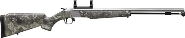 CVA PR9118SM Wolf V2 50 Cal 209 Primer 24" Matte Stainless Steel Barrel, Stainless Steel Receiver w/DuraSight Rail, Fixed TrueTimber Strata Synthetic Stock
