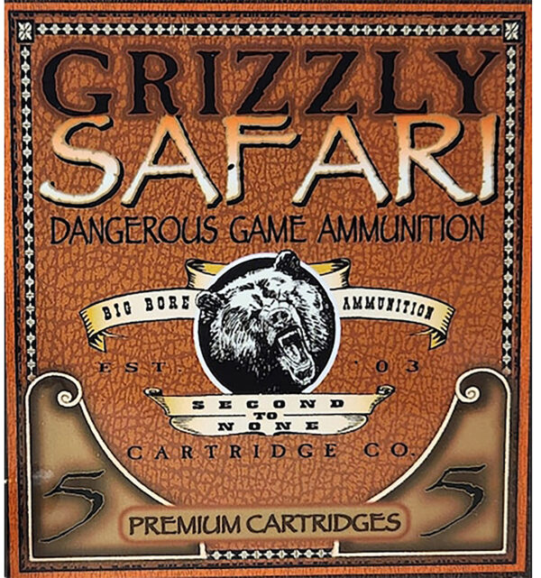 Grizzly Safari dangerous game ammunition packaging