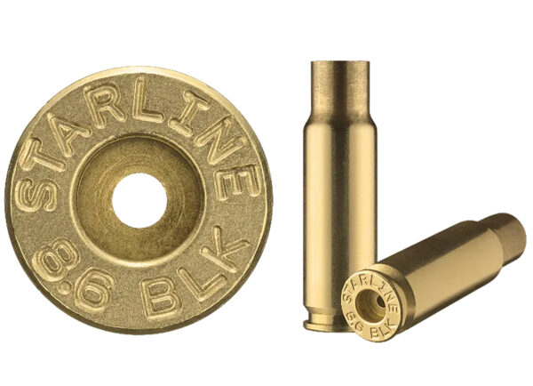 Brass bullet casings and a reloading gauge