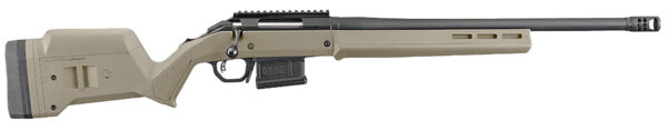 Side view of a modern tactical rifle.
