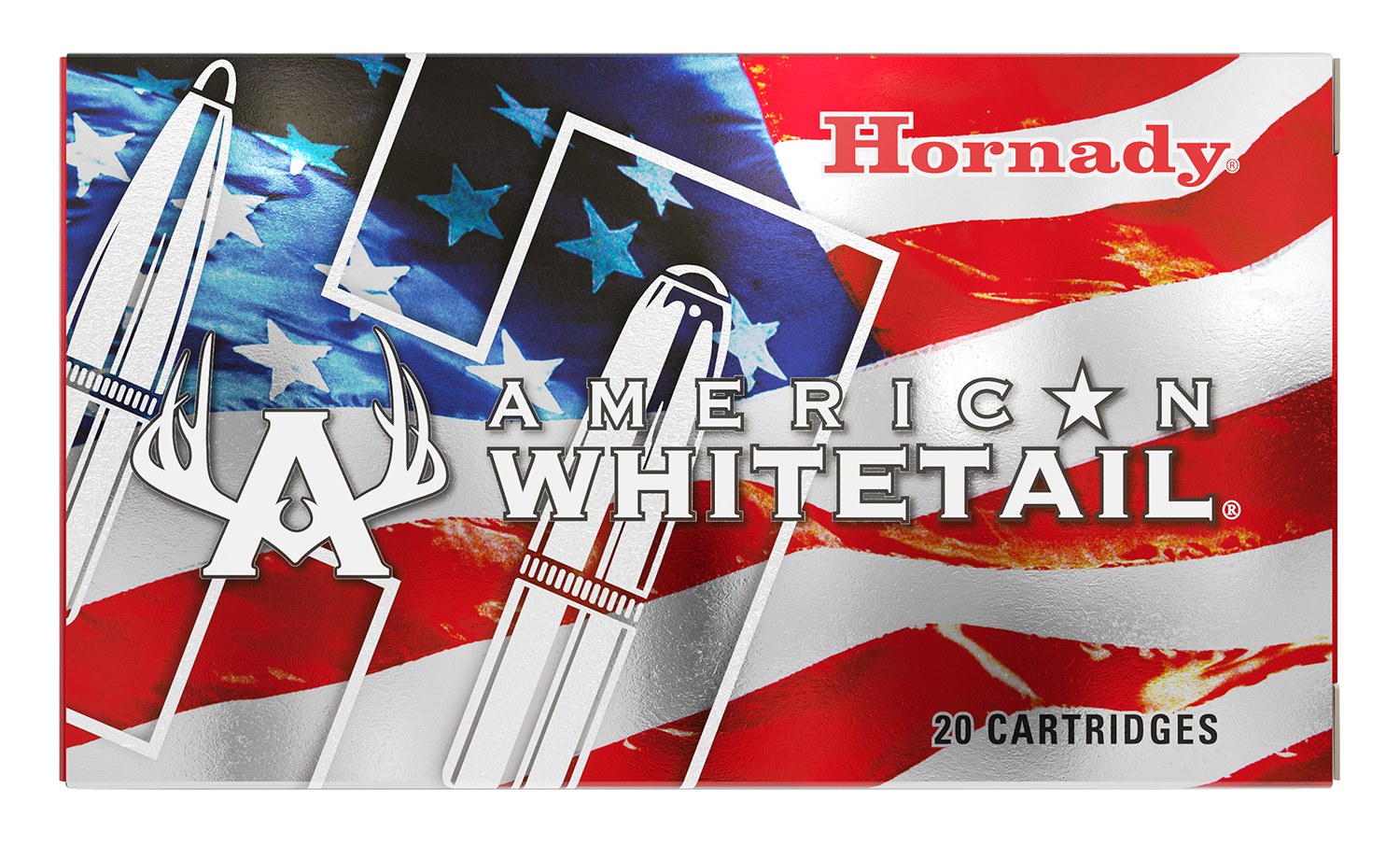 Hornady American Whitetail ammunition box design.