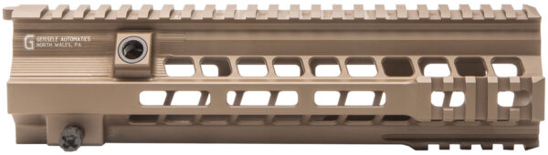 Geissele Automatics rail system in tan color.