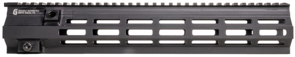Black rifle handguard with ventilation slots