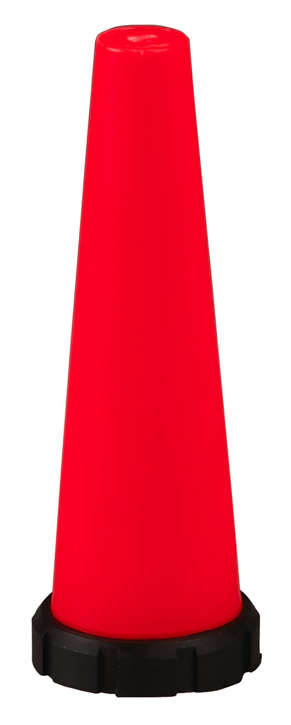 Bright red traffic cone for safety warnings