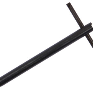 Black T-handle tool with threaded end.