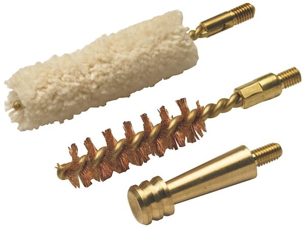 Gun cleaning brushes and accessories set.