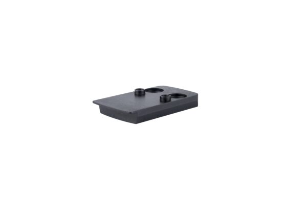 Black rectangular component with two holes.