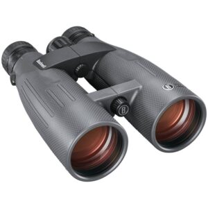 Gray binoculars with textured grip