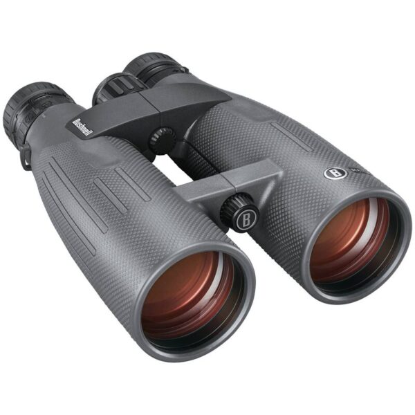 Gray binoculars with textured grip