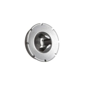 Metallic circular component with central attachment