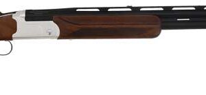Side view of a shotgun with wooden stock