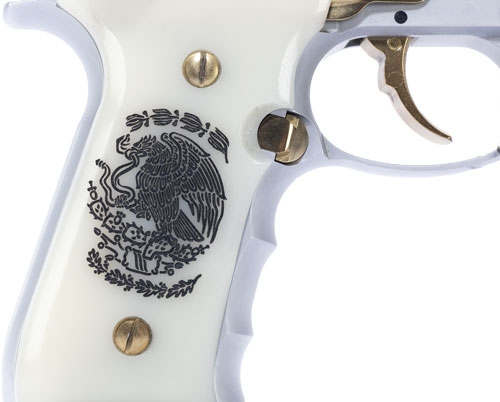 GIRSAN REGARD LIBERADORE II - 9MM GOLD/CHROME ENGR.18-SHOT - Image 2