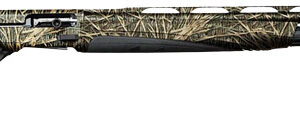 Camouflaged shotgun on a white background