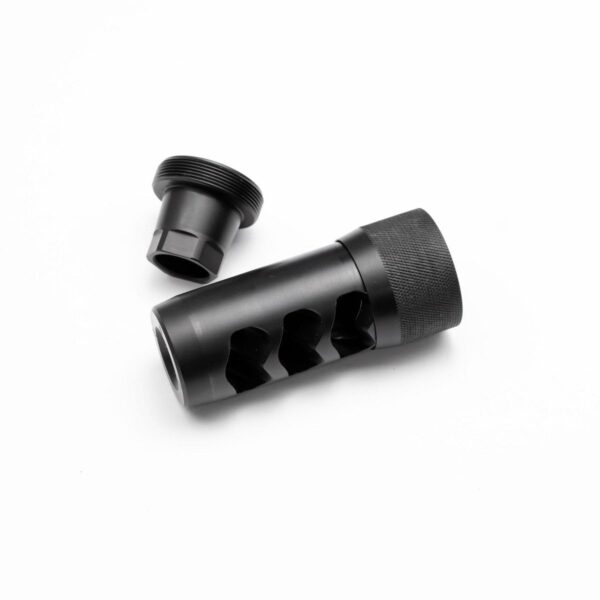 Black muzzle brake and suppressor components