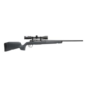 Side view of a hunting rifle with scope.
