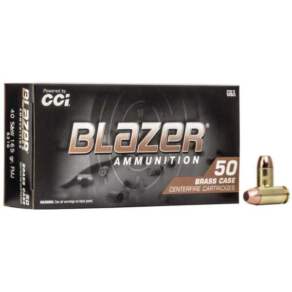 Box of Blazer ammunition with cartridges