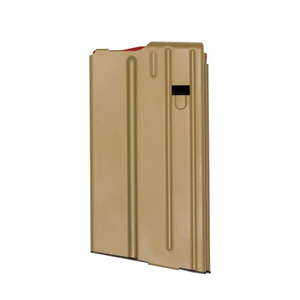 Tan plastic storage container with handle.