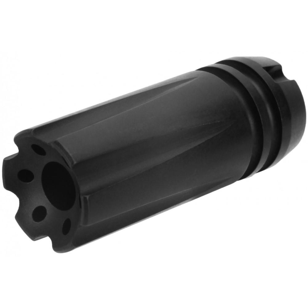 Black cylindrical object with multiple openings