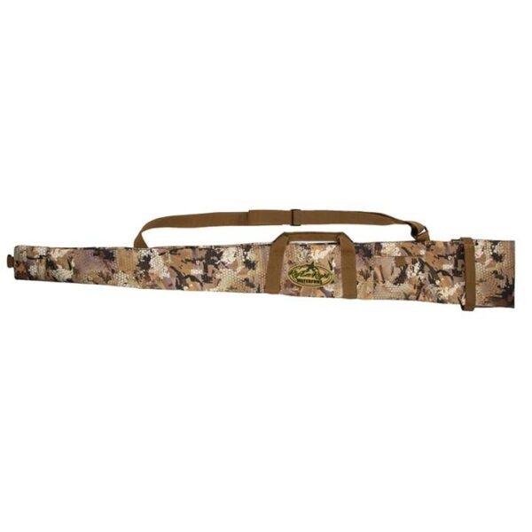 Camo patterned hunting accessory with adjustable straps.