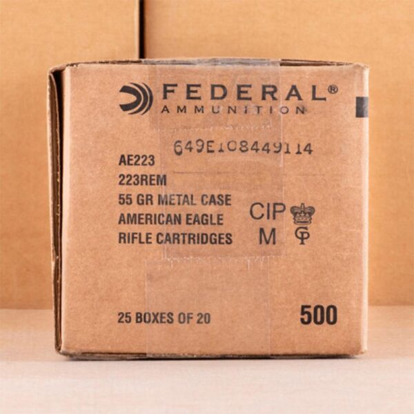 Box of Federal 223 Remington rifle cartridges.