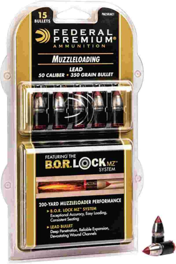 Federal Premium muzzleloading ammunition, 50 caliber, 15 bullets