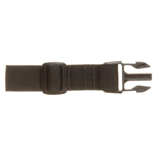 Black nylon strap with adjustable buckle
