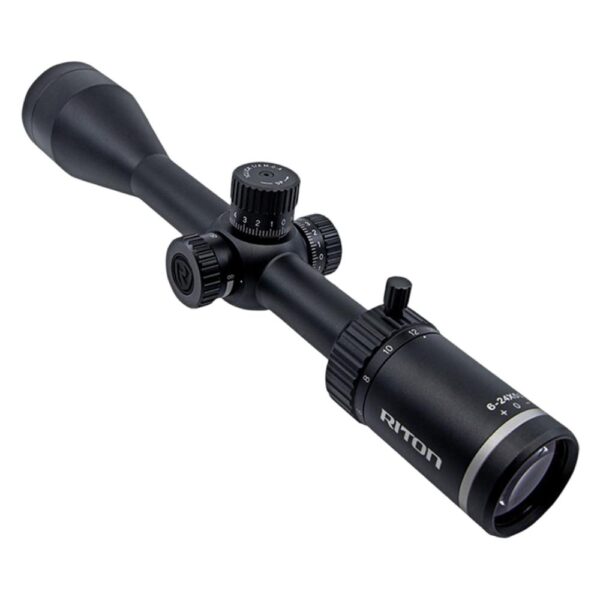Riton rifle scope with adjustable magnification