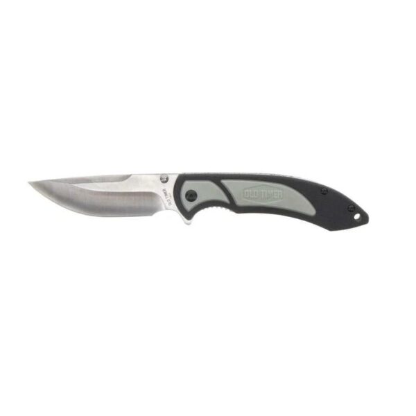 Stainless steel folding knife with ergonomic handle