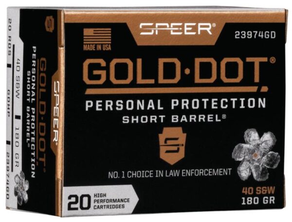 Speer Gold Dot personal protection ammunition box
