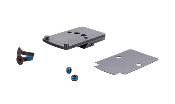 Metal mounting plate with screws and accessories
