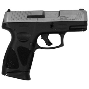 Taurus G3c handgun with black grip.