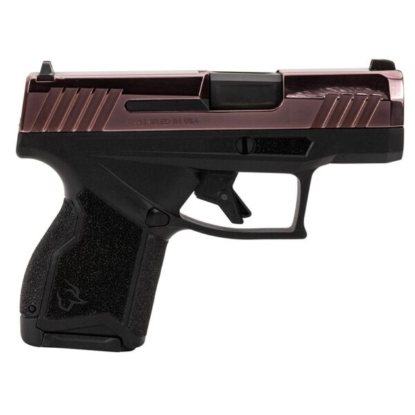 Side view of a compact handgun.