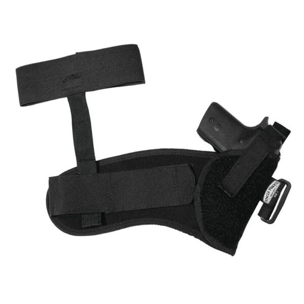 Black holster designed for comfortable firearm carrying.