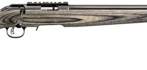 Side view of a modern hunting rifle.