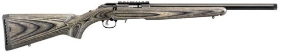 Side view of a modern hunting rifle.