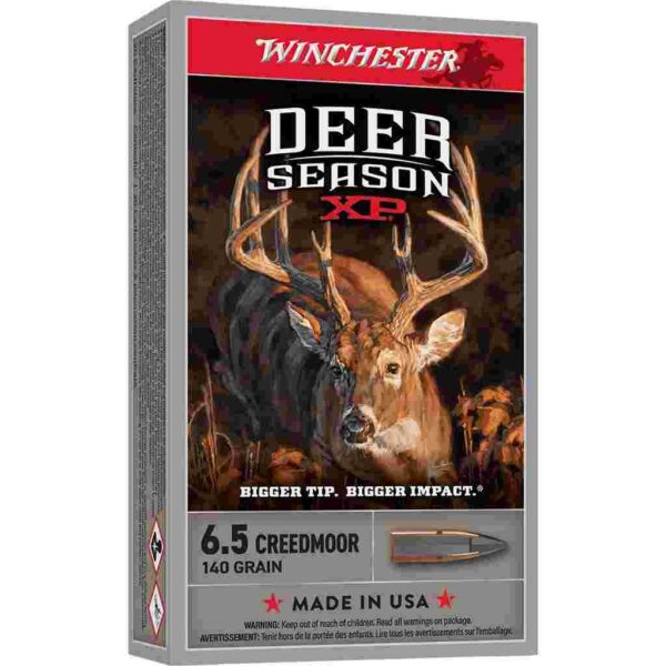 Winchester Deer Season XP ammunition packaging featuring deer.