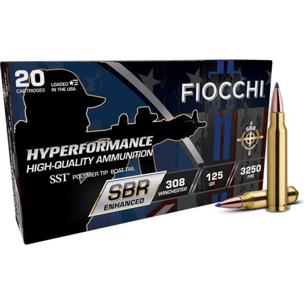 Box of Fiocchi 308 Winchester ammunition with bullets