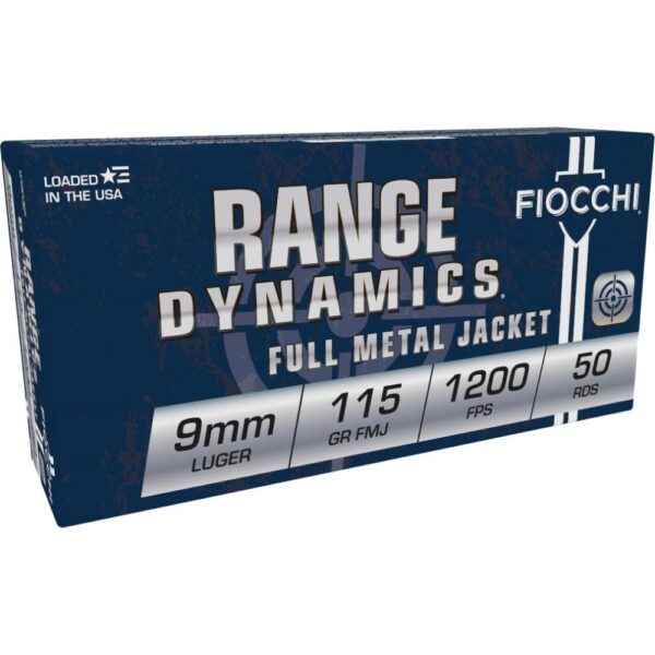 Fiocchi 9mm Full Metal Jacket ammunition box