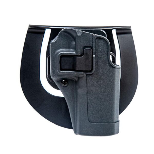 Black holster for firearm attachment