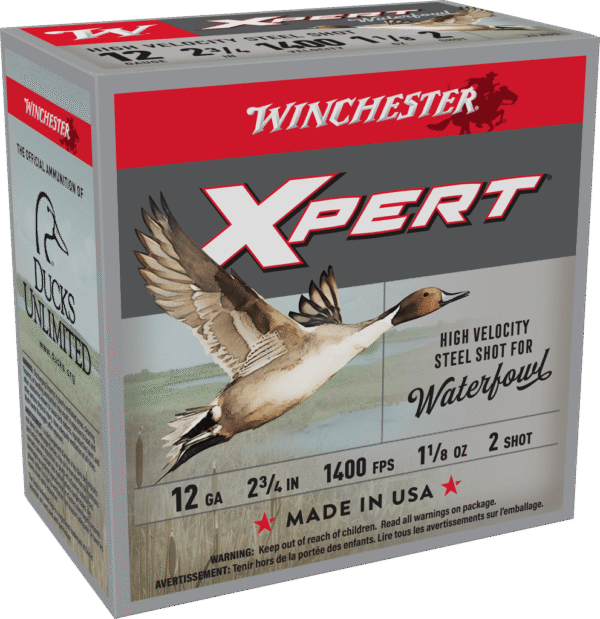 WINCHESTER SUPER X XPERT H.V. STEEL 12GA 2.75" 1-1/8OZ #2 25RDS BX 250RD CASE
