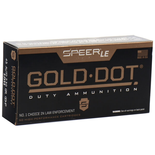 Speer Gold Dot duty ammunition box