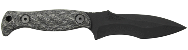 Compact knife with textured black handle